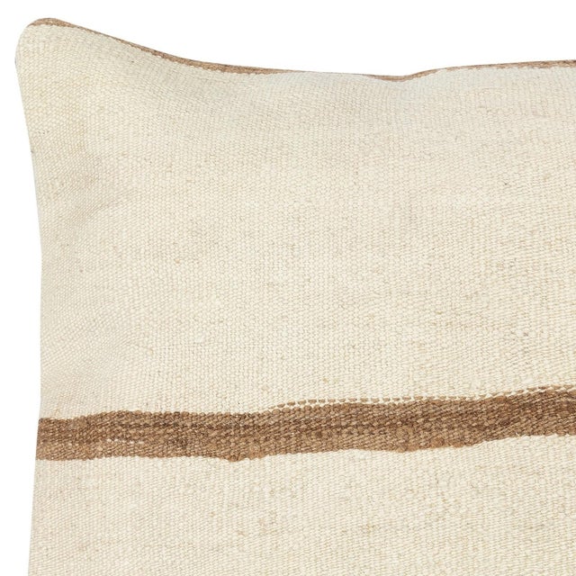 Traditional 20"x20" Handwoven Kilim Cushion Cover. Accent Pillow. Hemp Throw Pillow Cover For Sale - Image 3 of 4