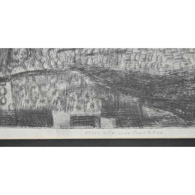 Still Life With Fruit and Fish C.1964 For Sale - Image 5 of 7
