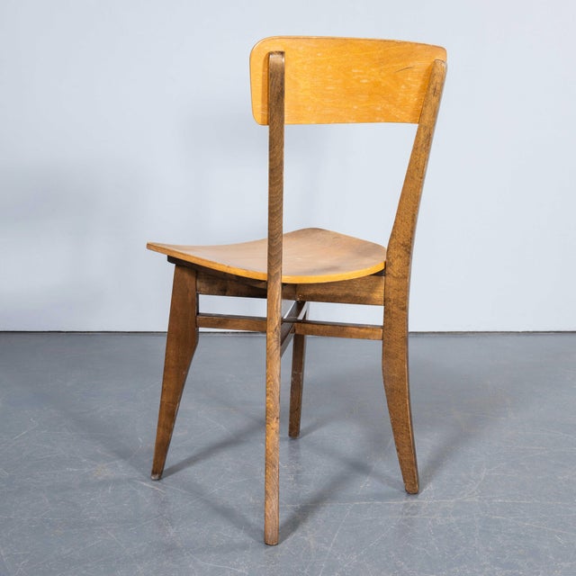 1950s Vintage French Chapel Dining Chairs, 1950s, Set of 6 For Sale - Image 5 of 11