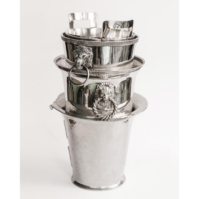 Mid-Century Modern Silver Plated Champagne Cooler and Ice Bucket, 1950s For Sale - Image 7 of 8