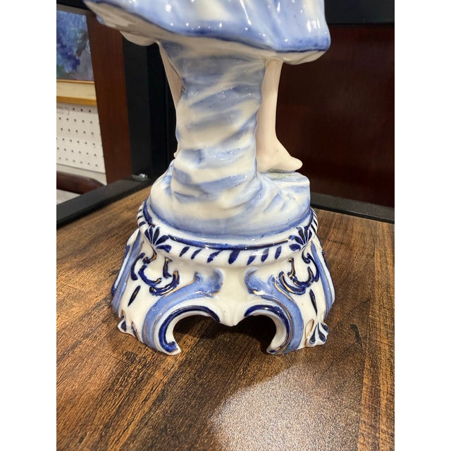 Meissen Porcelain Meissen Woman Figurine 11in Early Mark 1764 For Sale - Image 4 of 9