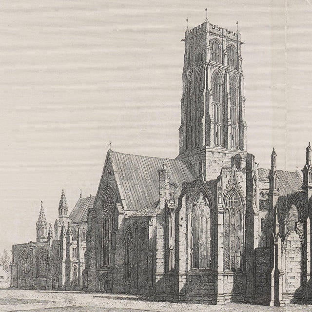 Paper Pair of Engravings of English Gothic Churches by John Coney, 1819 For Sale - Image 7 of 12
