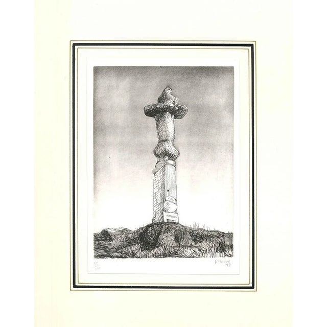 Image dimensions: 22 x 16 cm. This artwork by Henry Moore is hand signed, numbered and dated. This original aquatint is...