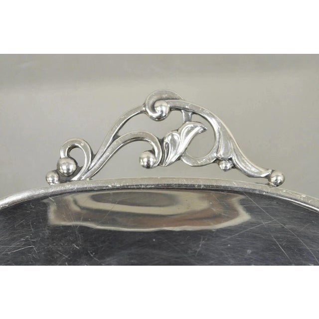 Mid 20th Century Vintage Denmark Gidom Fraberg Designed Silver Plated Trinket Candy Dish For Sale - Image 5 of 11