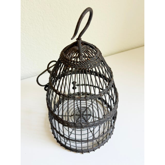 Antique French Wire Birdcage, Early 20th C For Sale - Image 11 of 13