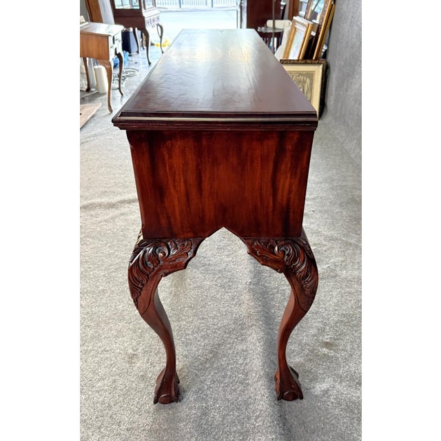 Vintage Chippendale Style Mahogany Five-Drawer Sideboard For Sale - Image 10 of 11