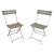 Zanotta, Grey Leather and White Lacquered Metal Folding Chairs, Italian - A Pair For Sale - Image 13 of 13