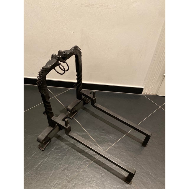 Dragon Chimney Stackers in the style of Gilbert Poillerat, France, 1930s, Set of 2 For Sale - Image 16 of 18