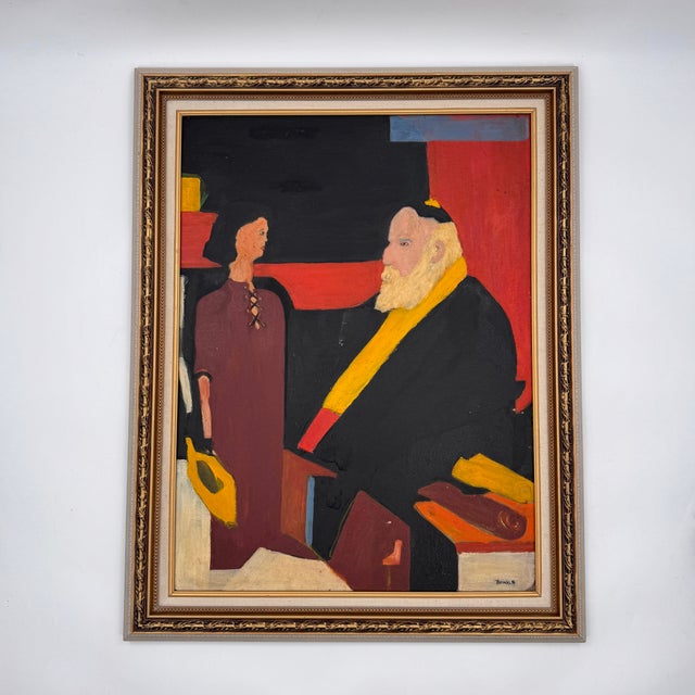 Vintage Original Expressionist Oil Painting For Sale - Image 11 of 12