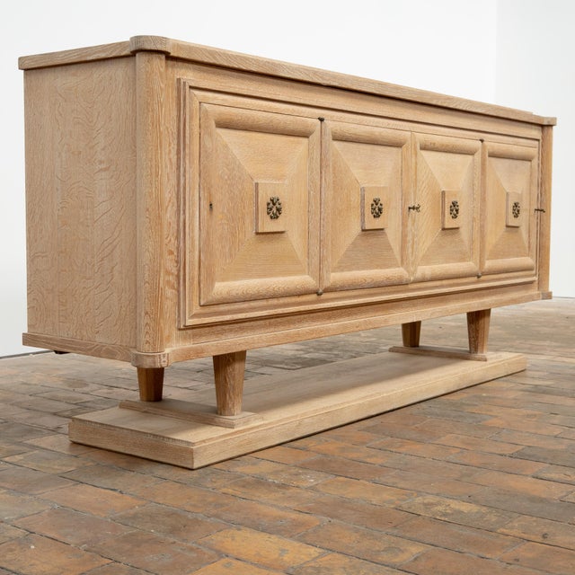 Mid-Century Modern French Sideboard in the style of Gaston Poisson, 1940s For Sale - Image 12 of 12