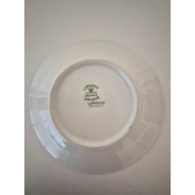 Limoges, France Antique Limoges Fine Porcelain Art Deco Demitasse Saucer For Sale - Image 4 of 4