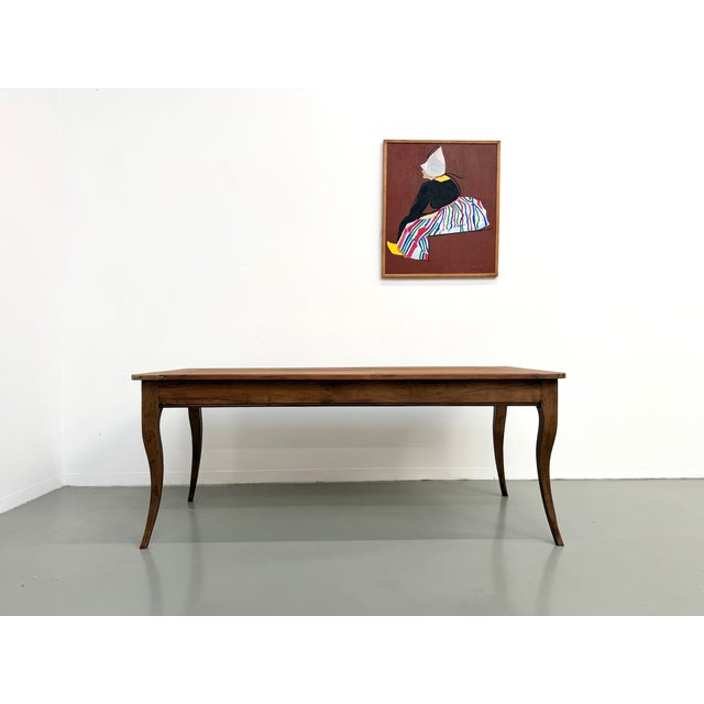 Farmhouse Table in Cherry Wood, 1880, in Restored conditions. Designed before 1890