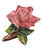 Majolica Pink Rose Wall Pocket signed Delphin Massier, circa 1890. Height / 6.5 inches.