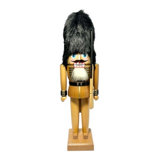 Christian Ulbricht-Style Old World Christmas Wooden Solider Rifle Nutcracker For Sale