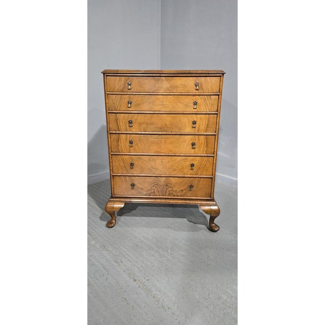 Antique Walnut Chest of Drawers, 1910 For Sale - Image 3 of 13