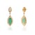 Not Yet Made - Made To Order 14k Yellow Gold 6.9ct Emerald & 3.24ct Diamond Art Deco Earrings- 2 Pieces For Sale - Image 5 of 14