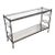 Hollywood Regency Metal + Glass Console Table, Vintage For Sale