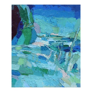 Collingwood Trail - Abstract Earthy Tone Landscape Textural Impasto Oil Painting Original Artwork by Dana Cowie For Sale