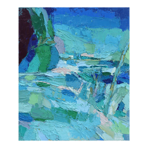 Collingwood Trail - Abstract Earthy Tone Landscape Textural Impasto Oil Painting Original Artwork by Dana Cowie