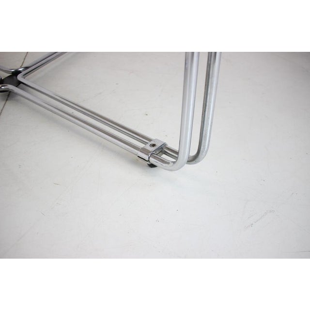 Glass Mid-Century Chrome and Glass Dining Table, Italy, 1970s For Sale - Image 7 of 15