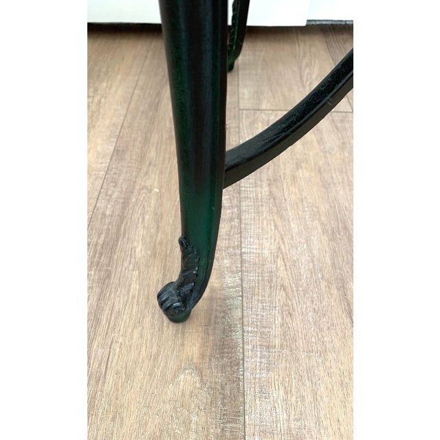 1950s Vintage Painted French Provincial Accent Table With Butterfly Motif For Sale - Image 5 of 11