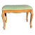 French Country Bench With Green Upholstery For Sale