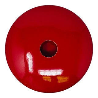 Vintage Global Views Red Ceramic Wall Planter Made in Portugal For Sale