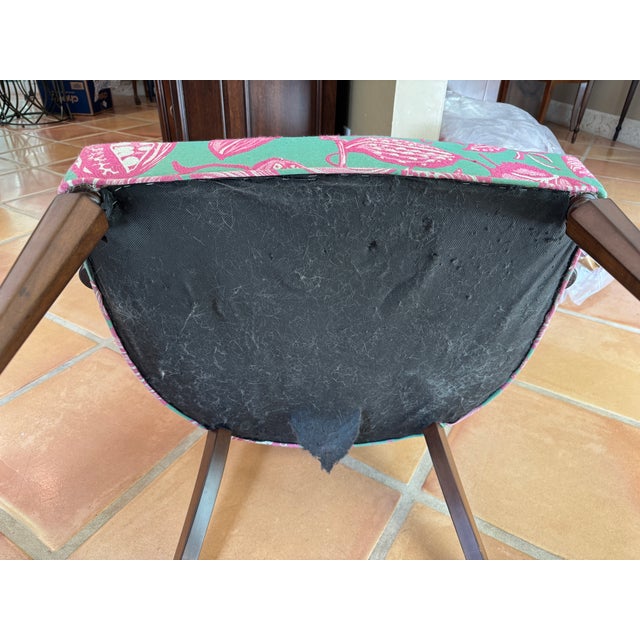 1940s Antique Palm Beach Chic Upholstered Accent Chair For Sale - Image 11 of 11