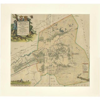 Antique Map of the Ooststellingwerf Township Friesland by Halma, 1718 For Sale