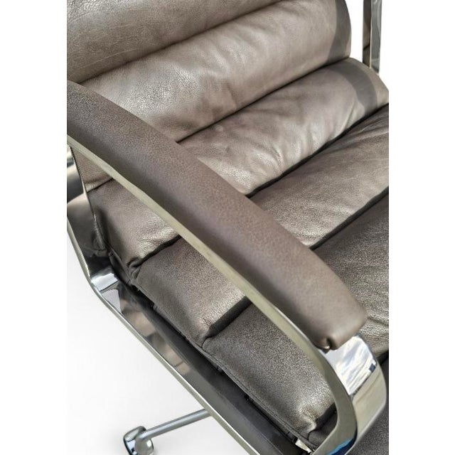 Restoration Hardware Oviedo Leather Desk Office Chair For Sale - Image 11 of 18