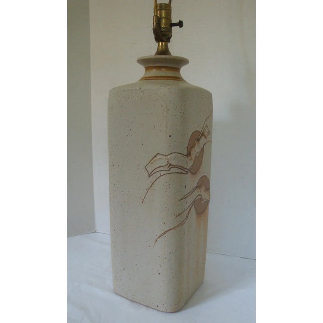 Mid-Century Modern Chuck DeWolfe Mid-Century Clay Studio Pottery Lamp For Sale - Image 3 of 9