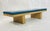 1980s Modernist Platform Bench With Blue Leather Cushions, Custom La Design For Sale In Los Angeles - Image 6 of 18