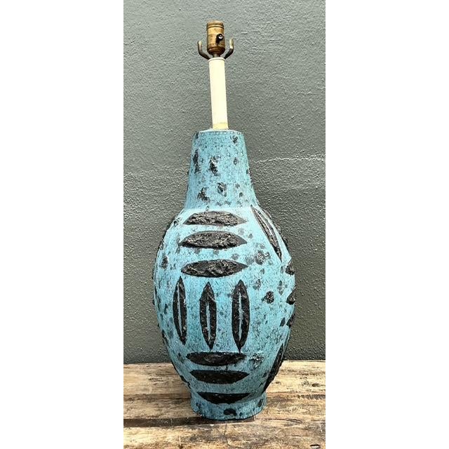Turquoise Vintage Italian Mid-Century Modern Leaves Lamp For Sale - Image 8 of 12