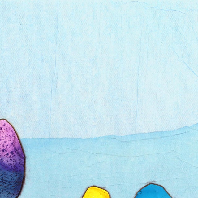 Contemporary Whispering Grove I - Minimalist Blue Abstract Landscape Original Artwork by Peter Kuttner For Sale - Image 3 of 9