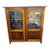 Antique Early 20th Century Arts & Crafts Mission Style Leaded Glass Oak Bookcase For Sale