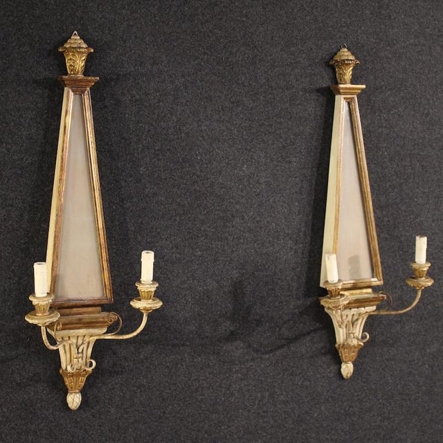 Italian Louis XVI Style Wall Lamps, 1950, Set of 2 For Sale - Image 13 of 13