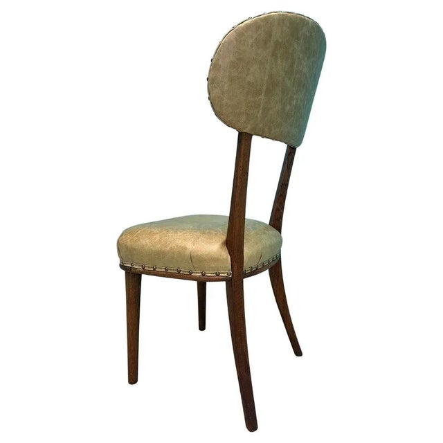 Swedish Dinning Room Chairs in Oak and Leather, 1940, Set of 8 For Sale - Image 6 of 12