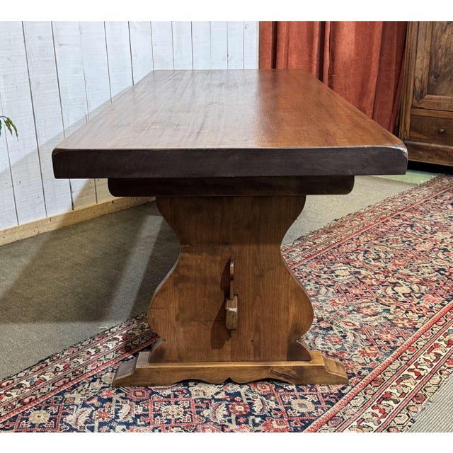 Vintage Mahogany Monastery Table, 1970s For Sale - Image 5 of 18