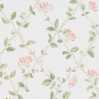 Boråstapeter Honeysuckle Fabric In Leaf For Sale