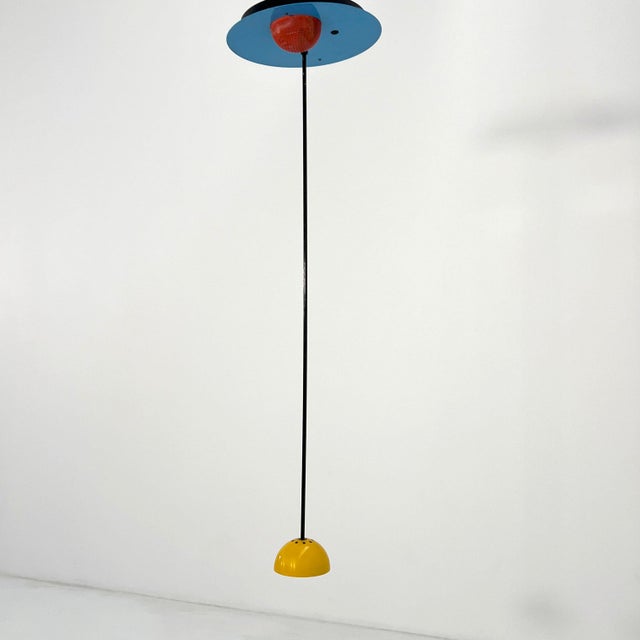 1980s Multicolor Alesia Ceiling Lamp by Carlo Forcolini for Artemide, 1980s For Sale - Image 5 of 10