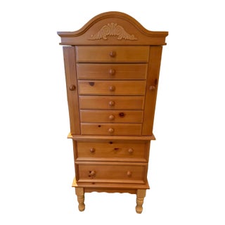 Jewelry Armoire - With Mirror at Top to Hold Jewelry Organize Today For Sale