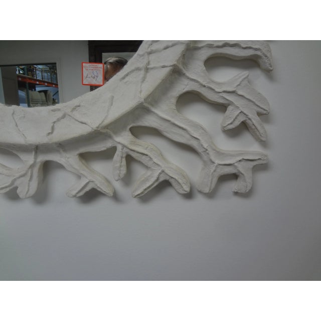 Dorothy Draper Vintage French Serge Roche Inspired Plaster Mirror For Sale - Image 4 of 7