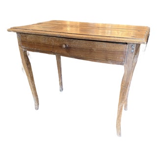 Antique 18th-Century French Provincial Fruitwood Single-Drawer Side Table For Sale