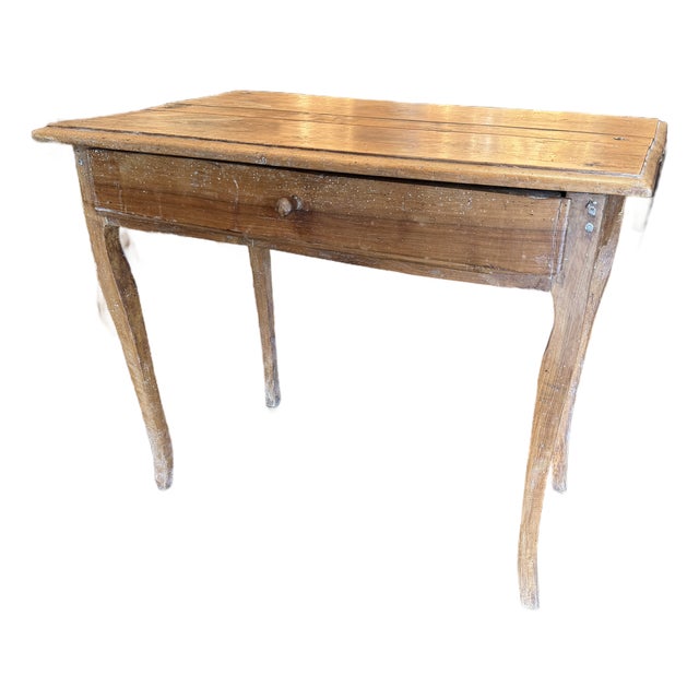 Antique 18th-Century French Provincial Fruitwood Single-Drawer Side Table For Sale