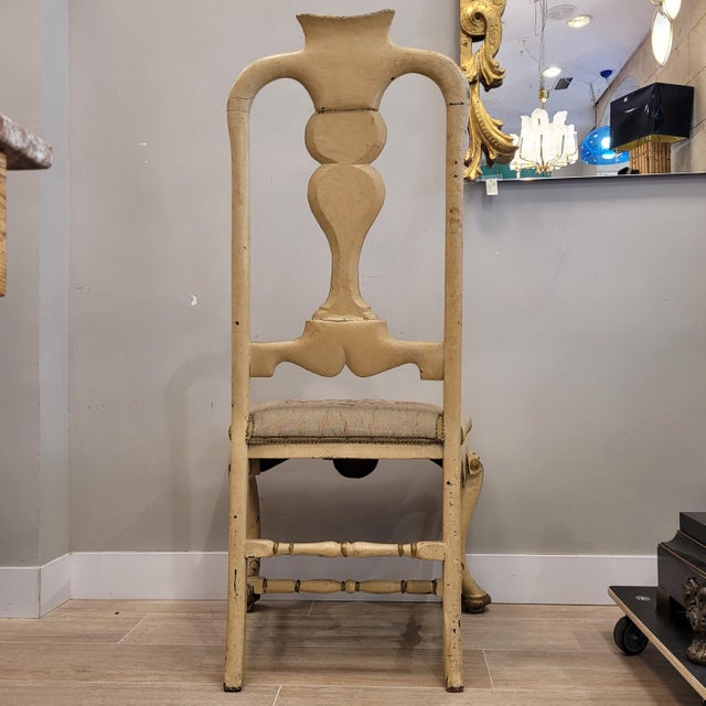 Beige 19th Century Baroque Chair Heraldic Emblem, Spain For Sale - Image 8 of 18