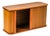 Vintage MCM Teak Wall Cabinet Kalmar Small Tambour Sliding Door Shelf Made in Thailand For Sale