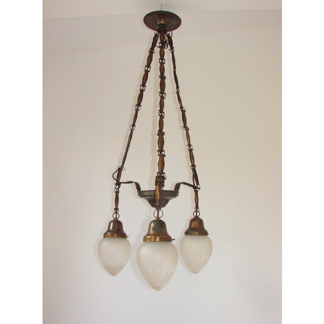 Vintage Art Deco Pendant Light, 1930s For Sale - Image 6 of 11