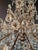 Bronze Antique Art Nouveau Flower Candelabrum Crystal Chandelier Brass Ceiling Lustre For Sale - Image 8 of 15