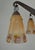 Metal French Art Deco Chandelier by Vasseur & Ejg 1920s - Amber Glass & Wrought Iron For Sale - Image 7 of 10