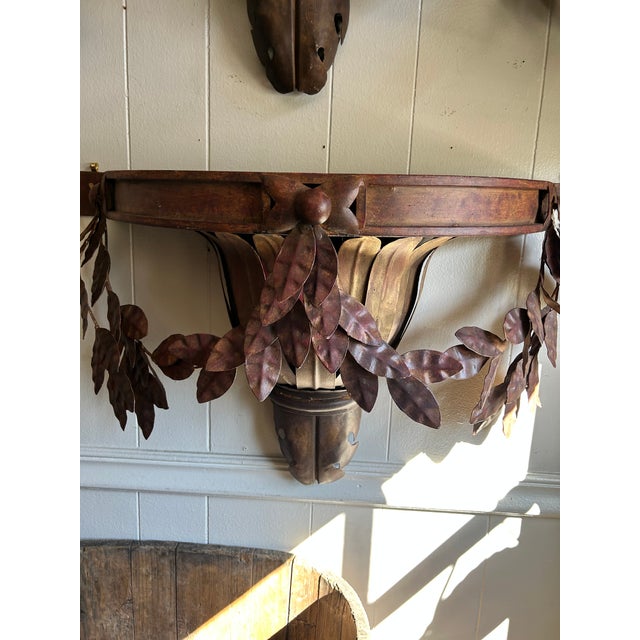 20th Century Acanthus Wreath Demi Wall Shelves For Sale In Washington DC - Image 6 of 11